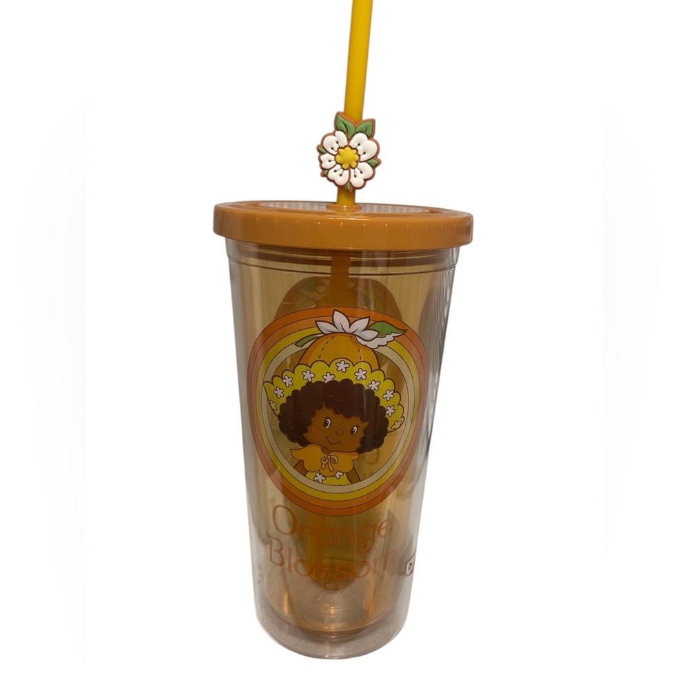 Strawberry Shortcake Orange Blossom Tumbler Cup with Straw – BPA Free